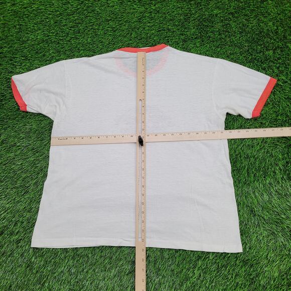 Vintage 1984 North Texas State University Shirt Womens XL 21x25 Ringer - Picture 6 of 13